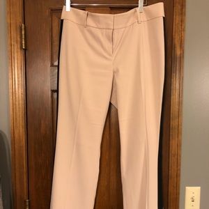 Ann Taylor Khaki Dress Slacks Black Stripe Size 10